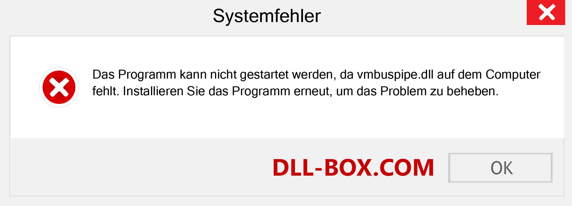 vmbuspipe.dll-Datei fehlt?. Download für Windows 7, 8, 10 - Fix vmbuspipe dll Missing Error unter Windows, Fotos, Bildern