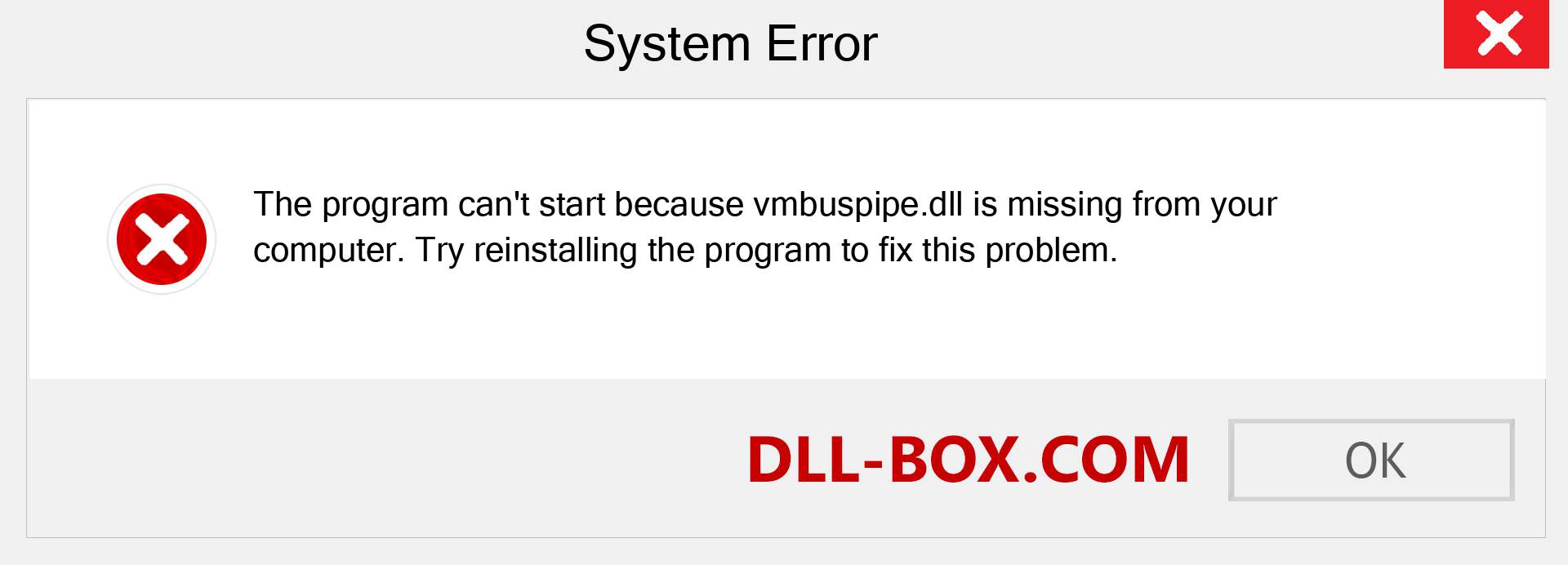  vmbuspipe.dll file is missing?. Download for Windows 7, 8, 10 - Fix  vmbuspipe dll Missing Error on Windows, photos, images